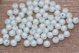 8mm Matte Blue Double Wall Acrylic Gumball Beads