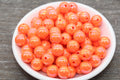 12mm Orange AB Acrylic Gumball Beads