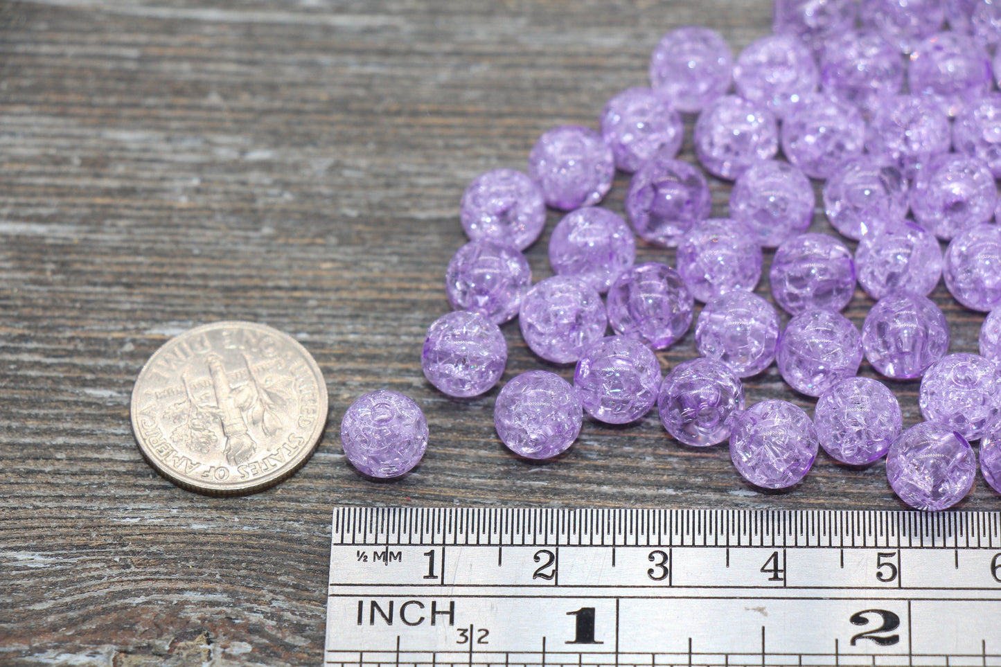 8mm Light Purple Crackle Gumball Beads, Acrylic Crackle Loose Beads, Bubblegum Beads, Chunky Beads, Smooth Round Plastic Beads #1514