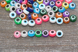 10mm Eyeball Beads, Mix Evil Eyeball Beads, Turkish Eye Beads, Greek Eye Beads, Multicolor Acrylic Eyeball Beads #1890