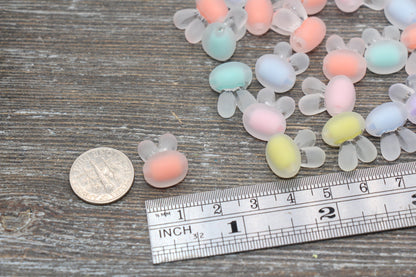 Frosted Bunny Beads, Matte Mix Color Bunny Beads, Chunky Acrylic Beads, Bracelet Making Jewelry Finding #1895