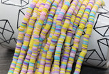 6mm multicolored heishi beads for bracelets and DIY jewelry