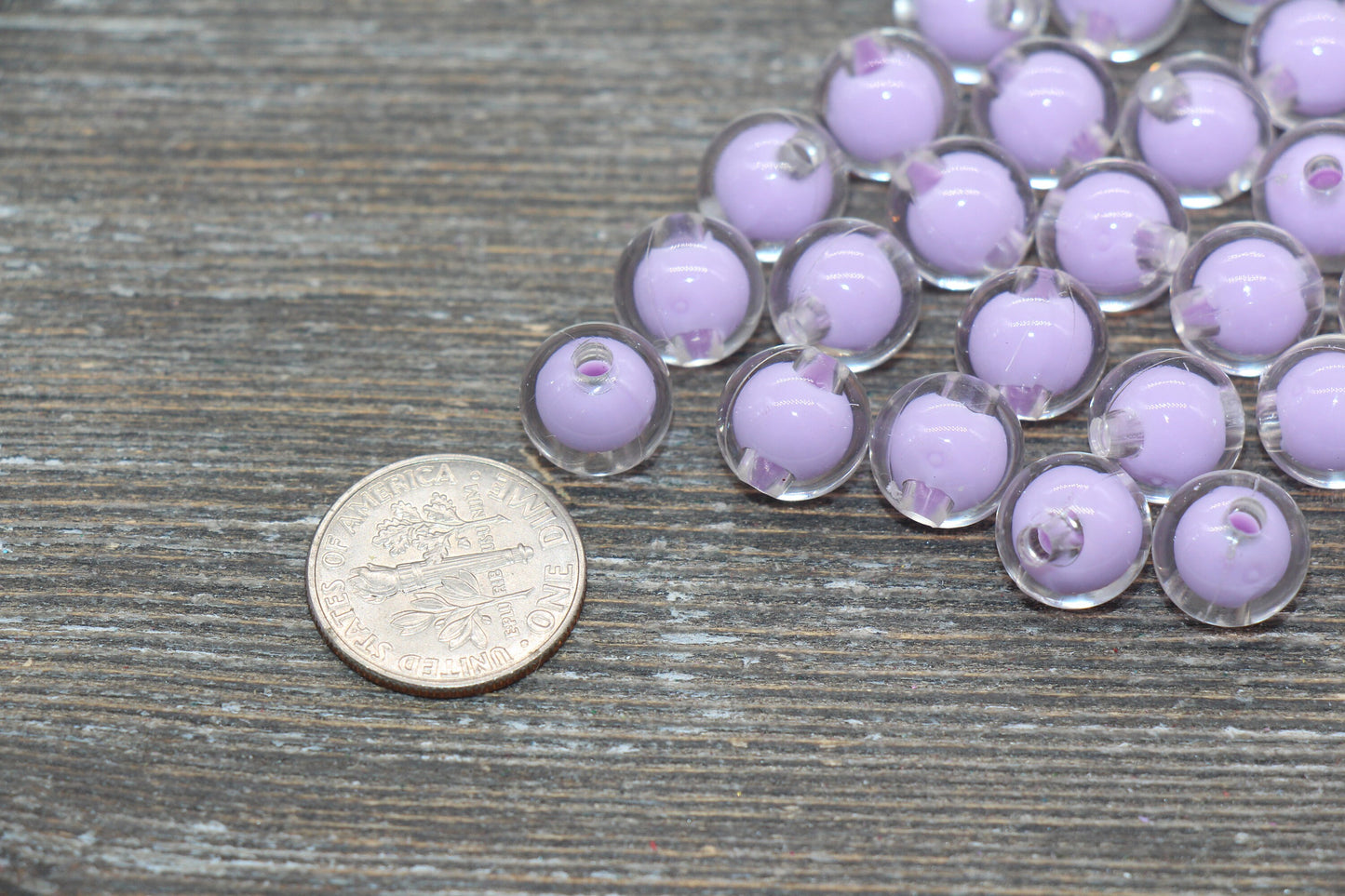 10mm Light Purple Round Beads, Purple Acrylic Round Gumball Beads, Bubblegum Beads, Chunky Beads, Plastic Round Bead #1918