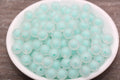 10mm Matte Mint Green Double Wall Acrylic Gumball Beads