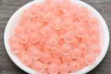 10mm Matte Peach Gumball Beads, Round Acrylic Loose Beads, Frosted Bubblegum Beads, Chunky Beads, Round Plastic Beads #1935