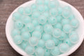 12mm Matte Mint Green Double Wall Acrylic Gumball Beads