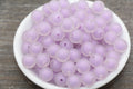 12mm Matte Light Purple Double Wall Acrylic Gumball Beads