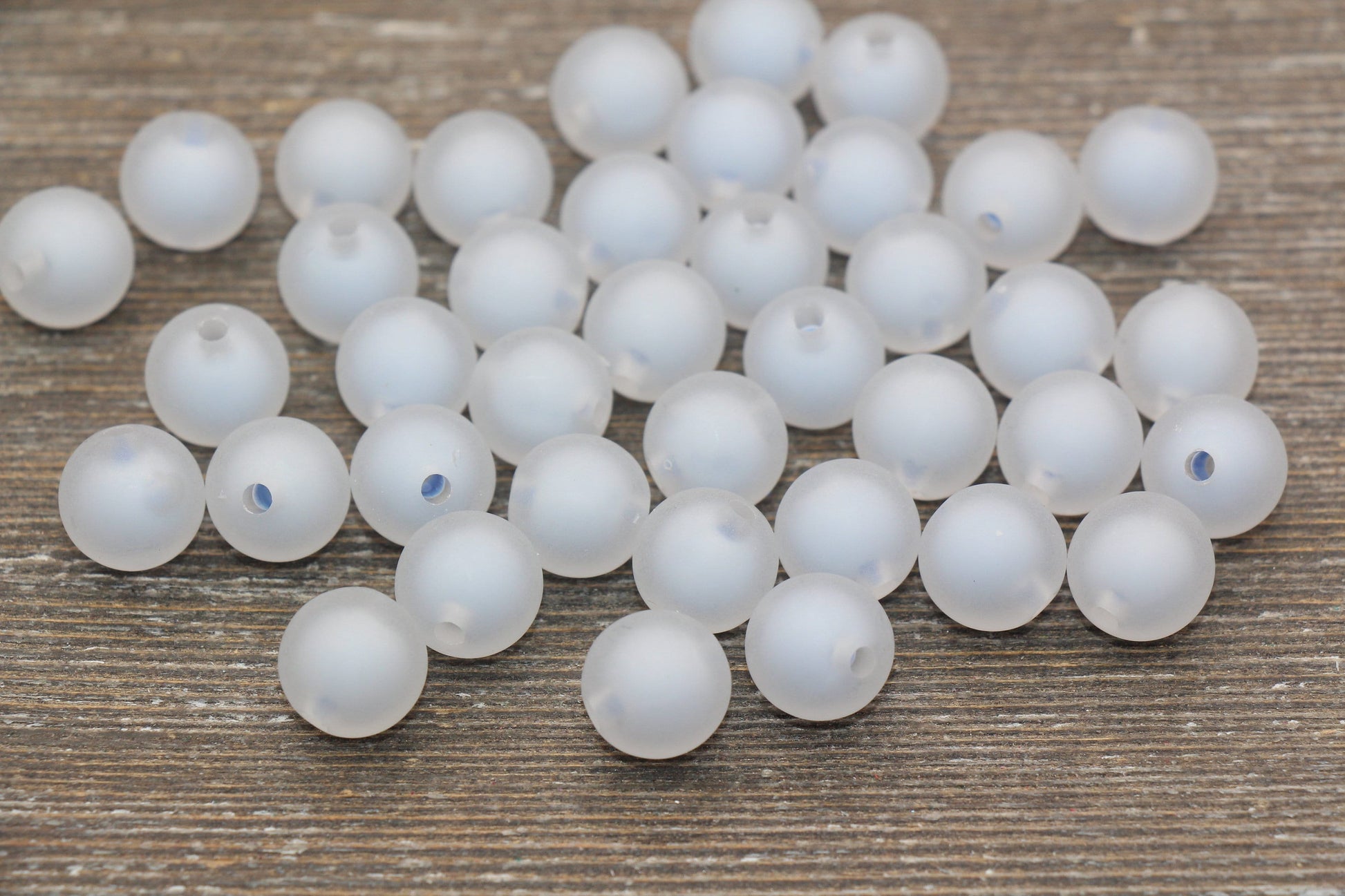 12mm Matte Blue Round Beads, Frosted Acrylic Round Gumball Beads, Bubblegum Beads, Chunky Beads, Plastic Round Bead #1941