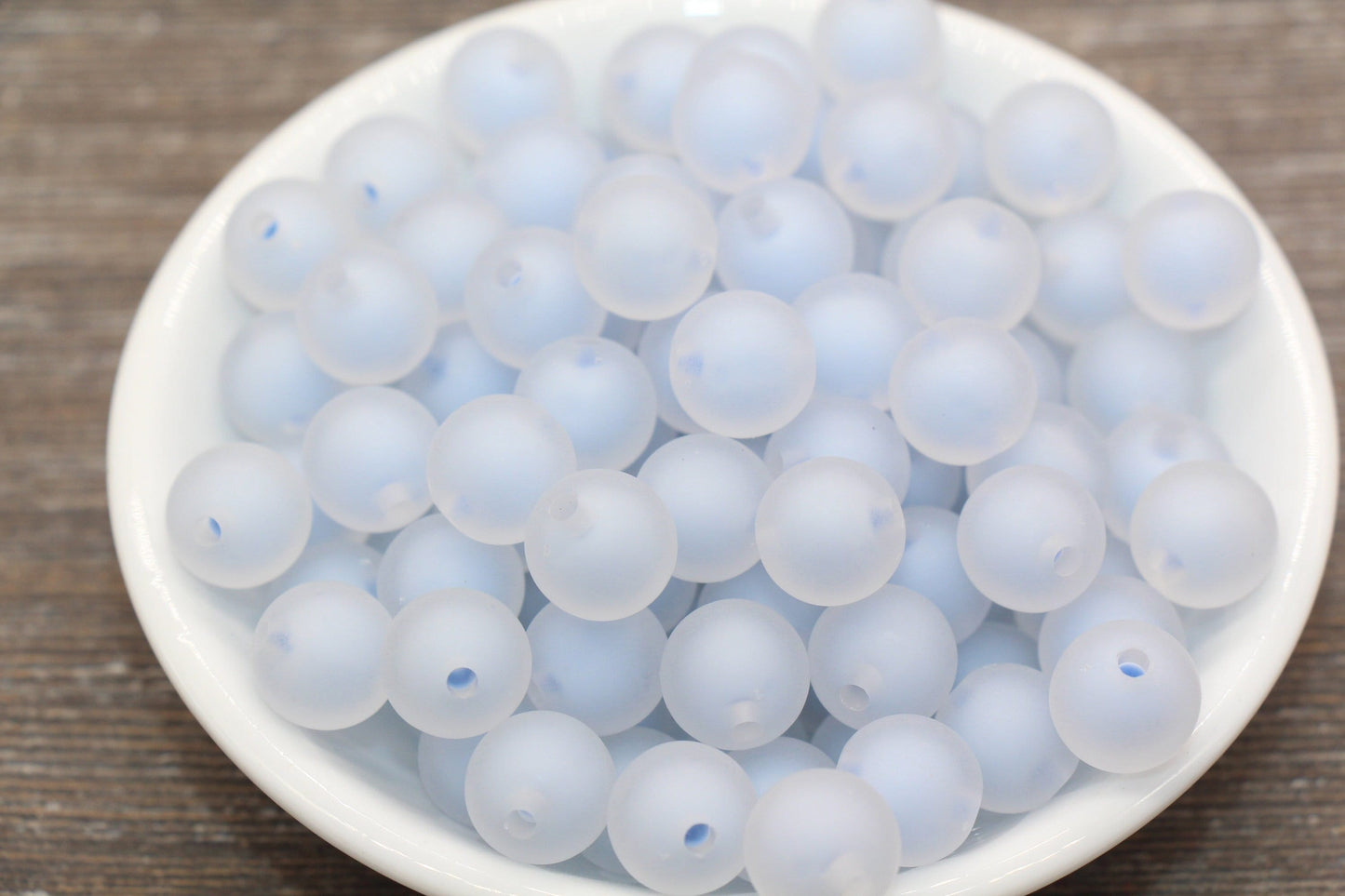 12mm Matte Blue Round Beads, Frosted Acrylic Round Gumball Beads, Bubblegum Beads, Chunky Beads, Plastic Round Bead #1941