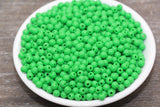 5mm Green Gumball Beads, Green Round Acrylic Loose Beads, Plastic Round Bubblegum Beads, Smooth Round Beads #881