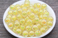 12mm AB Yellow Double Wall Acrylic Gumball Beads