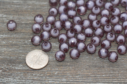 8mm Gray Faceted Beads, Round Faceted Acrylic Loose Beads, Bubblegum Beads, Chunky Beads, Bracelet Gumball Beads #1987
