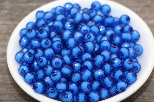 8mm Royal Blue Faceted Beads, Round Faceted Acrylic Loose Beads, Bubblegum Beads, Chunky Beads, Bracelet Gumball Beads #1995