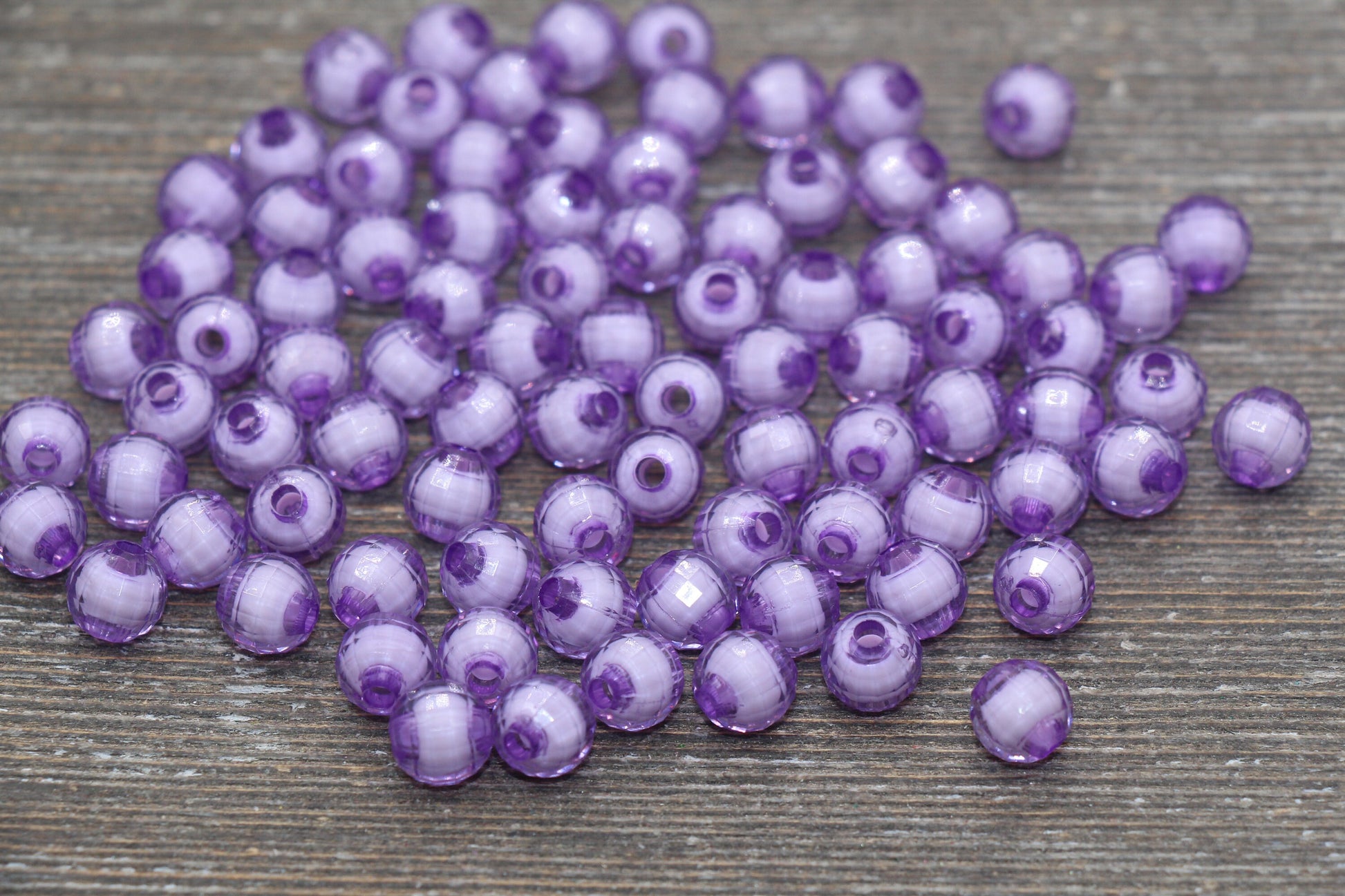 8mm Light Purple Faceted Beads, Round Faceted Acrylic Loose Beads, Bubblegum Beads, Chunky Beads, Bracelet Gumball Beads #2000