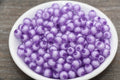 8mm Light Purple Faceted Acrylic Beads