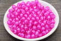 8mm Pink Faceted Acrylic Beads