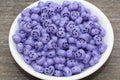 10mm Purple Heart Acrylic Smiley Face Beads