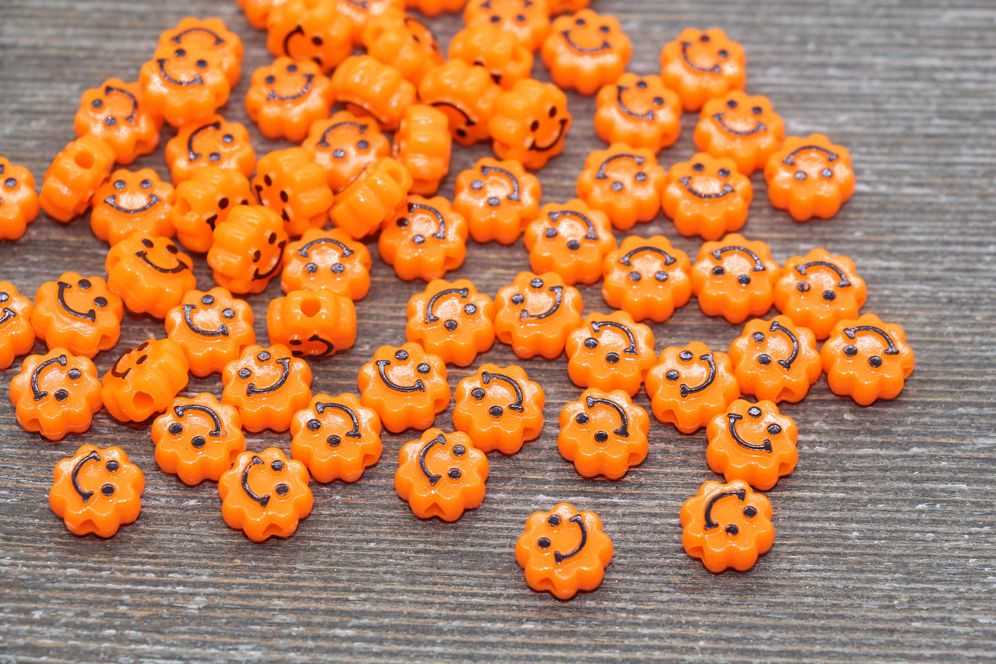 Orange Smiley Face Beads, Cloud Shape Smiley Face Beads, Cute Smiling Face Beads, Happy Face Beads, Craft Bracelet Beads #2034