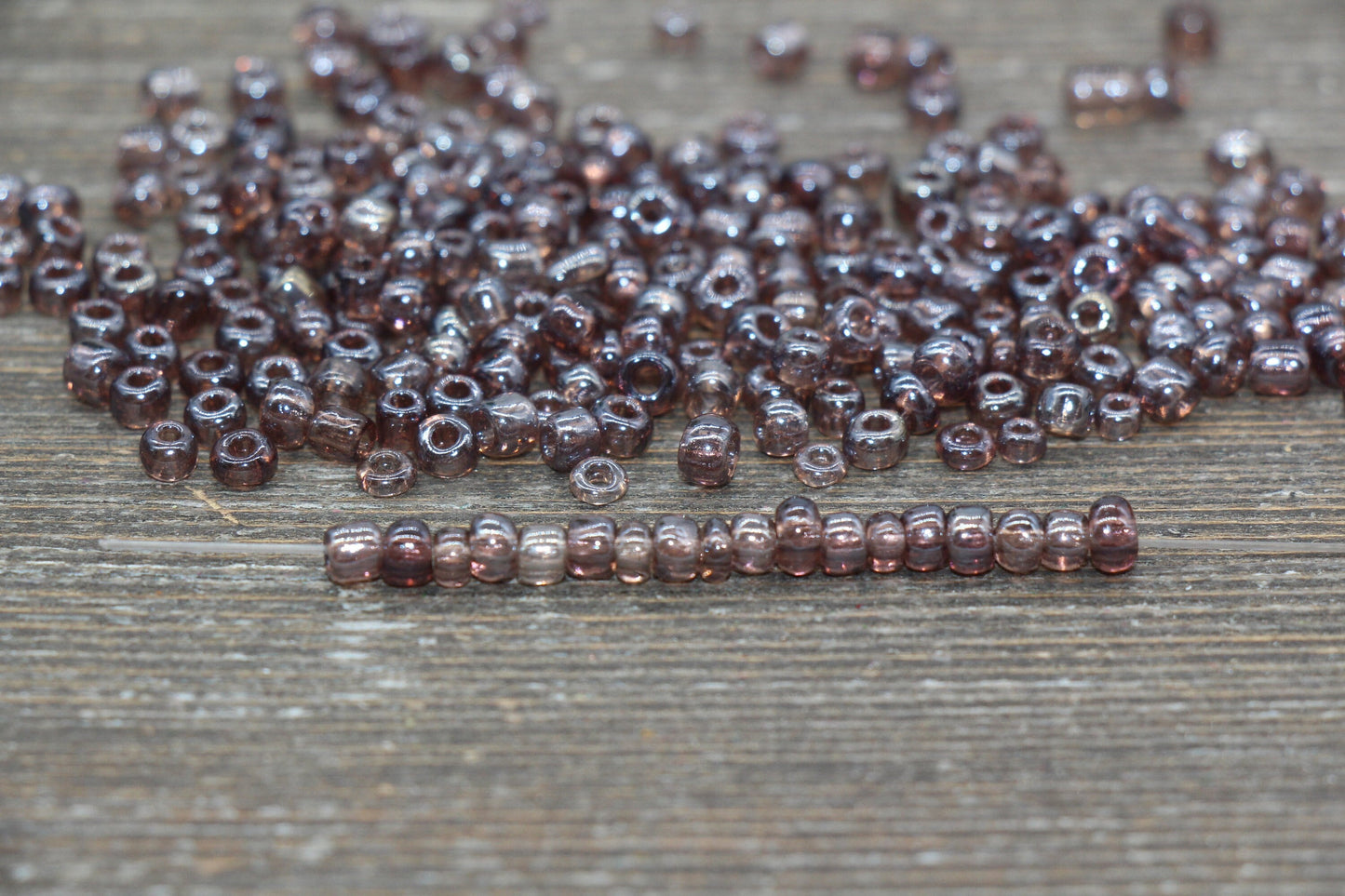 Glossy Transparent Glass Seed Beads, 4mm 6/0 Glass Round Seed Beads, Rocailles Beads, Beading Supplies #746