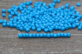 4mm 6/0 blue opaque glass seed beads for bracelets