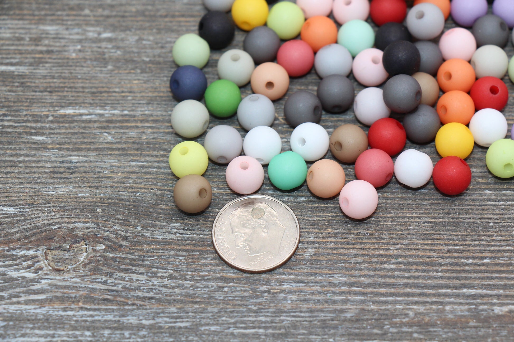 8mm Matte Multicolor Gumball Beads, Round Acrylic Loose Beads, Frosted Bubblegum Beads, Chunky Beads, Round Plastic Beads #150