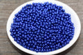 4mm Royal Blue Faux Pearl Acrylic Beads
