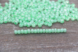 4mm 6/0 creamy green glass seed beads for bracelets