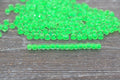 4mm 6/0 green lined glass seed beads for bracelets