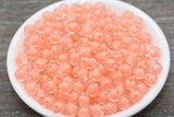 8mm Peach Round Beads, Peach Acrylic Round Gumball Beads, Bubblegum Beads, Chunky Beads, Plastic Round Bead #1917