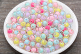 8mm Multicolor Round Beads, Mix Color Acrylic Round Gumball Beads, Bubblegum Beads, Chunky Beads, Plastic Round Bead #1916