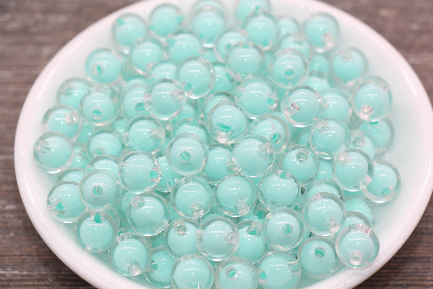 10mm Mint Round Beads, Mint Acrylic Round Gumball Beads, Bubblegum Beads, Chunky Beads, Plastic Round Bead #1920