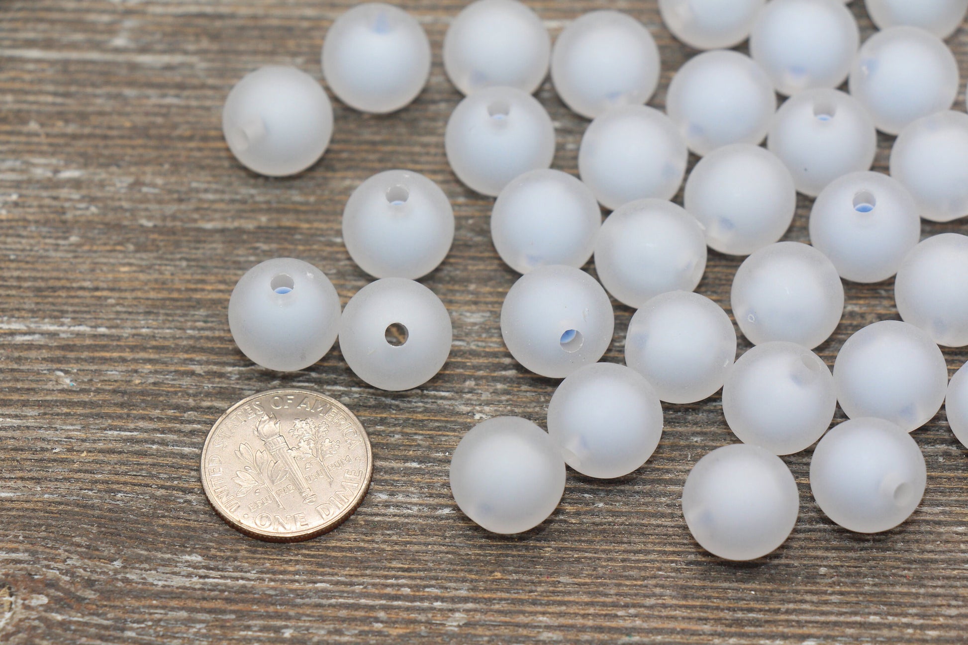 12mm Matte Blue Round Beads, Frosted Acrylic Round Gumball Beads, Bubblegum Beads, Chunky Beads, Plastic Round Bead #1941