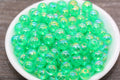 10mm Green AB Acrylic Gumball Beads