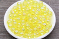10mm Yellow AB Acrylic Gumball Beads