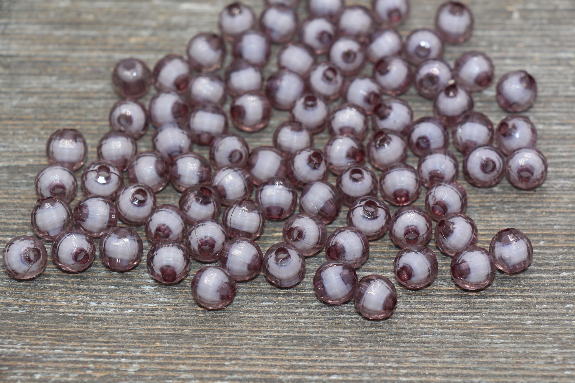 8mm Gray Faceted Beads, Round Faceted Acrylic Loose Beads, Bubblegum Beads, Chunky Beads, Bracelet Gumball Beads #1987