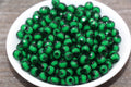 8mm Green Faceted Acrylic Beads
