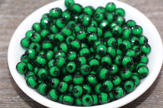 8mm Green Faceted Beads, Round Faceted Acrylic Loose Beads, Bubblegum Beads, Chunky Beads, Bracelet Gumball Beads #1996