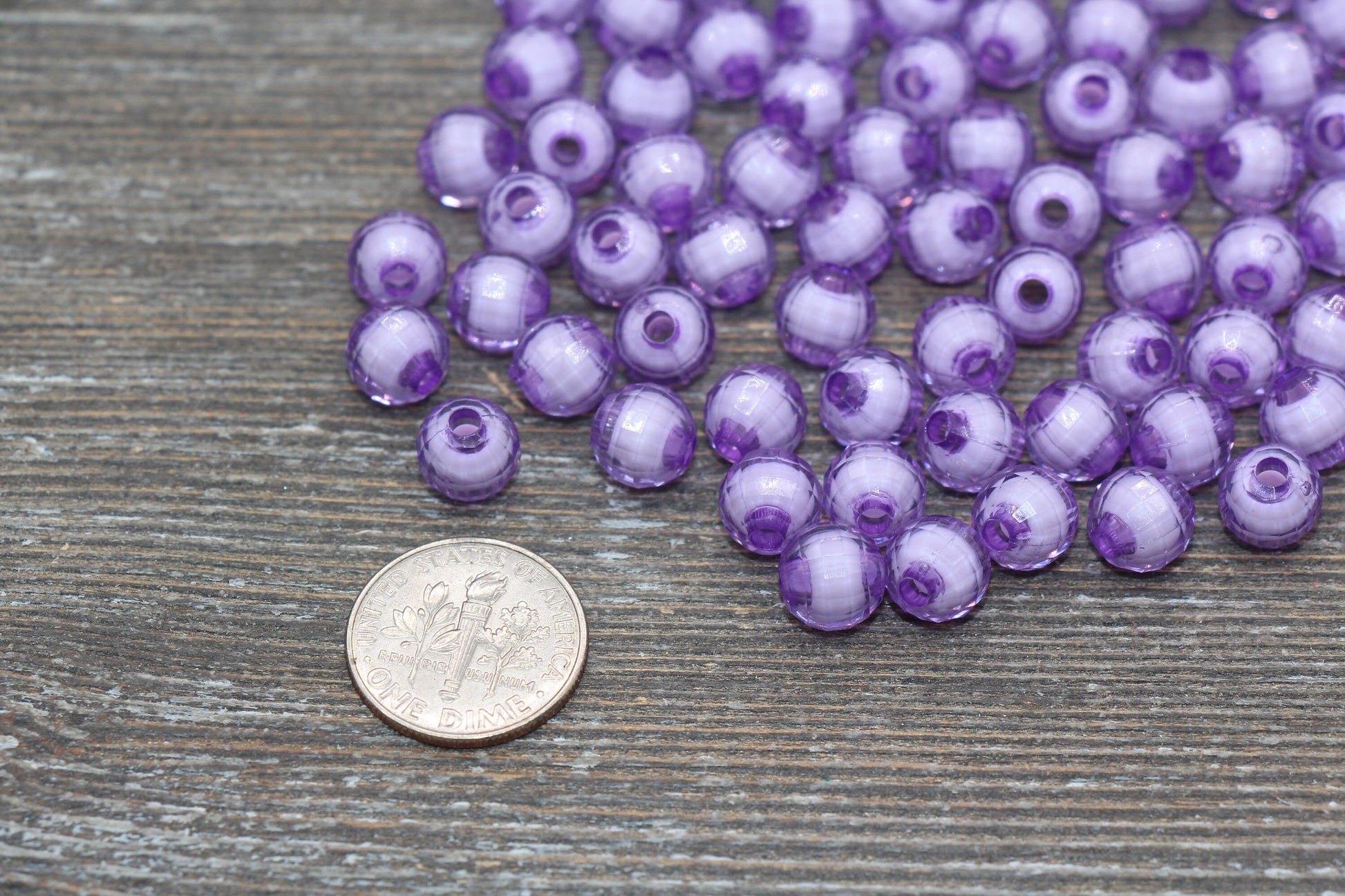 8mm Light Purple Faceted Beads, Round Faceted Acrylic Loose Beads, Bubblegum Beads, Chunky Beads, Bracelet Gumball Beads #2000