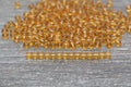 4mm 6/0 dark orange transparent glass seed beads for bracelets