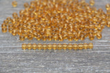 Round Transparent Glass Beads, 4mm Glass Round Seed Beads, Dark Orange Trans Seed Beads, Beading Supplies #2143