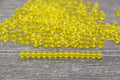 4mm 6/0 yellow transparent glass seed beads for bracelets