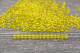 4mm 6/0 yellow transparent glass seed beads for bracelets
