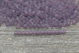 Round Matte Transparent Glass Beads, 4mm Glass Round Seed Beads, Frosted Purple Trans Seed Beads, Beading Supplies #2158