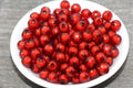 10mm Red Faceted Acrylic Beads