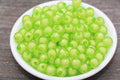 10mm Celery Green Faceted Acrylic Beads