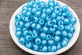 10mm Blue Faceted Acrylic Beads