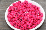 Pink Heart Smiley Face Beads, Heart Shape Smiley Face Beads, Cute Smiling Face Beads, Happy Face Beads, Craft Bracelet Beads #2023