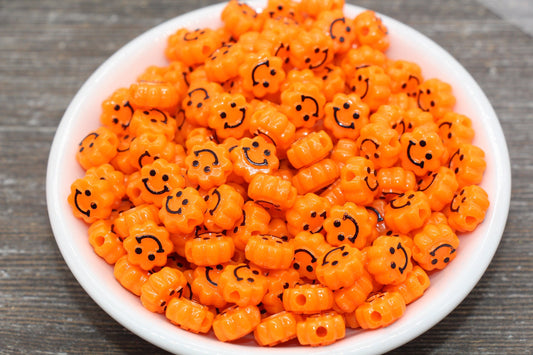 Orange Smiley Face Beads, Cloud Shape Smiley Face Beads, Cute Smiling Face Beads, Happy Face Beads, Craft Bracelet Beads #2034