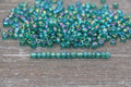 4mm 6/0 teal blue transparent glass seed beads for bracelets
