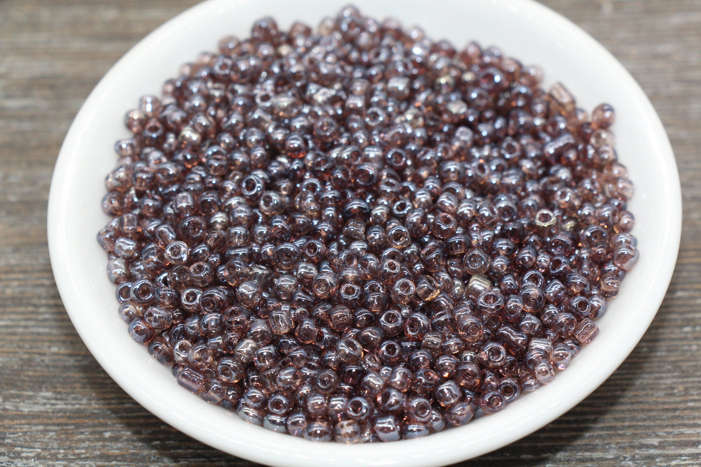 Glossy Transparent Glass Seed Beads, 4mm 6/0 Glass Round Seed Beads, Rocailles Beads, Beading Supplies #746